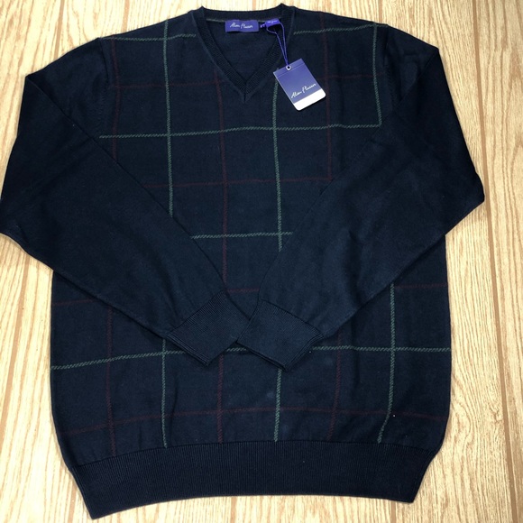 Men’s NWT Alan Flusser V-Neck Long Sleeve Sweater - Picture 2 of 8